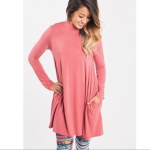 Ginger Mock Neck Swing Tunic